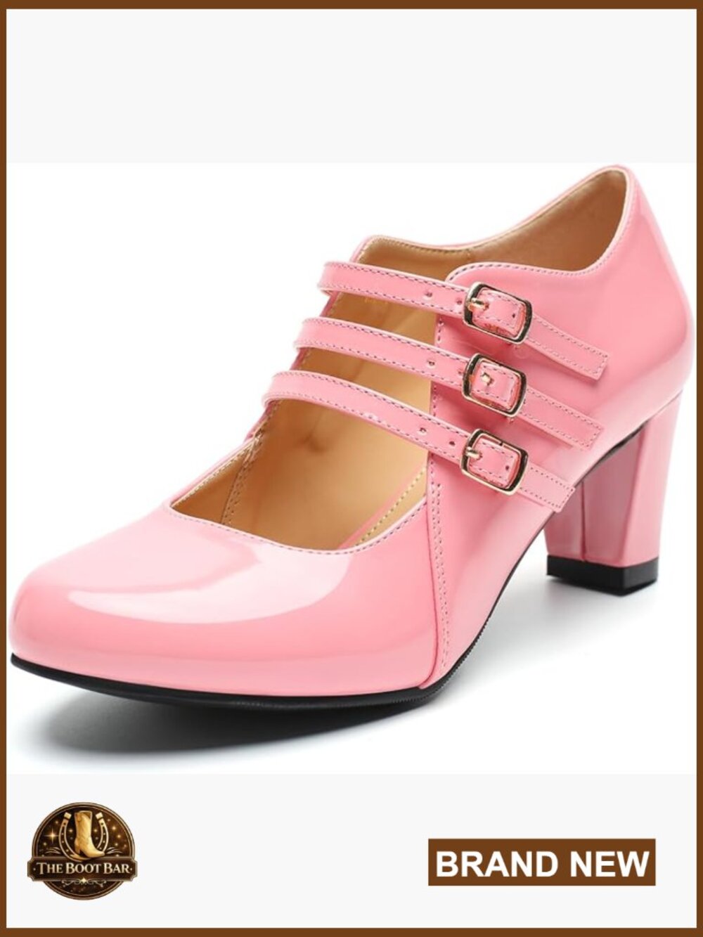 Mary Jane Pumps Low Block Chunky Heels Closed Round Toe Dress Wedding Office